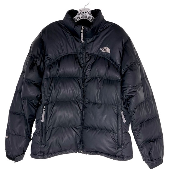 THE NORTH FACE Retro 1996 Black Nuptse 700 Down Puffer Jacket Coat Women's XL - Picture 1 of 16